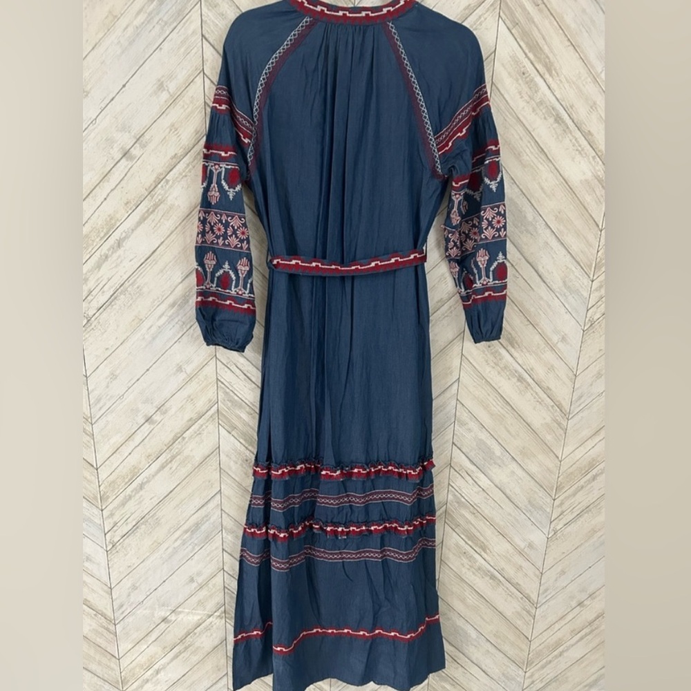 L’Atiste embroidered chambray maxi dress - Picture 3 of 12
